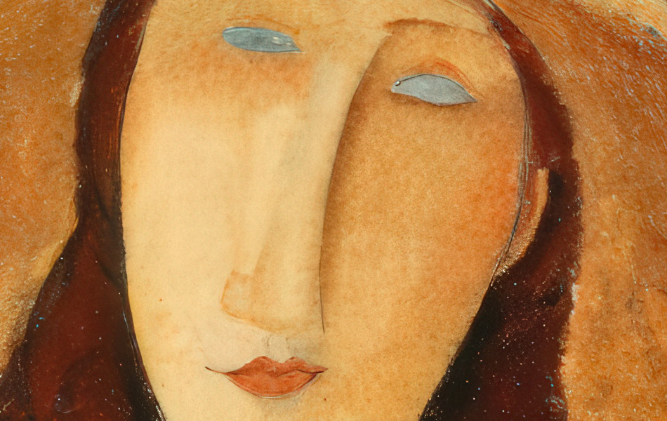 Face of Jeanne Hebuterne